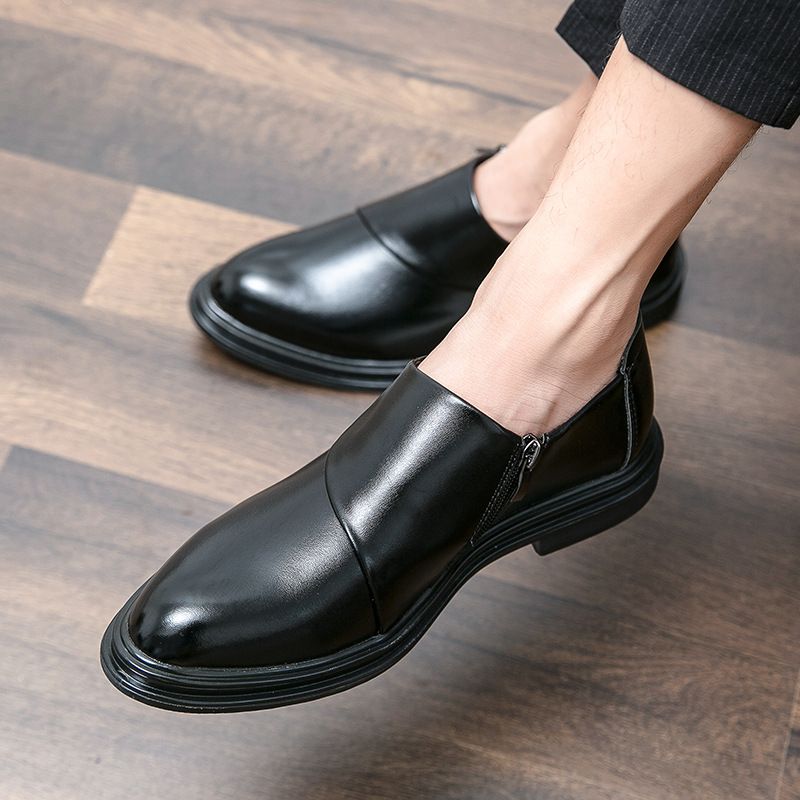 2024 Spring And Autumn Men's Business Slip-On Comfortable Middle-Aged Dad Youth Casual Small Leather Shoes For Men_voghion.com