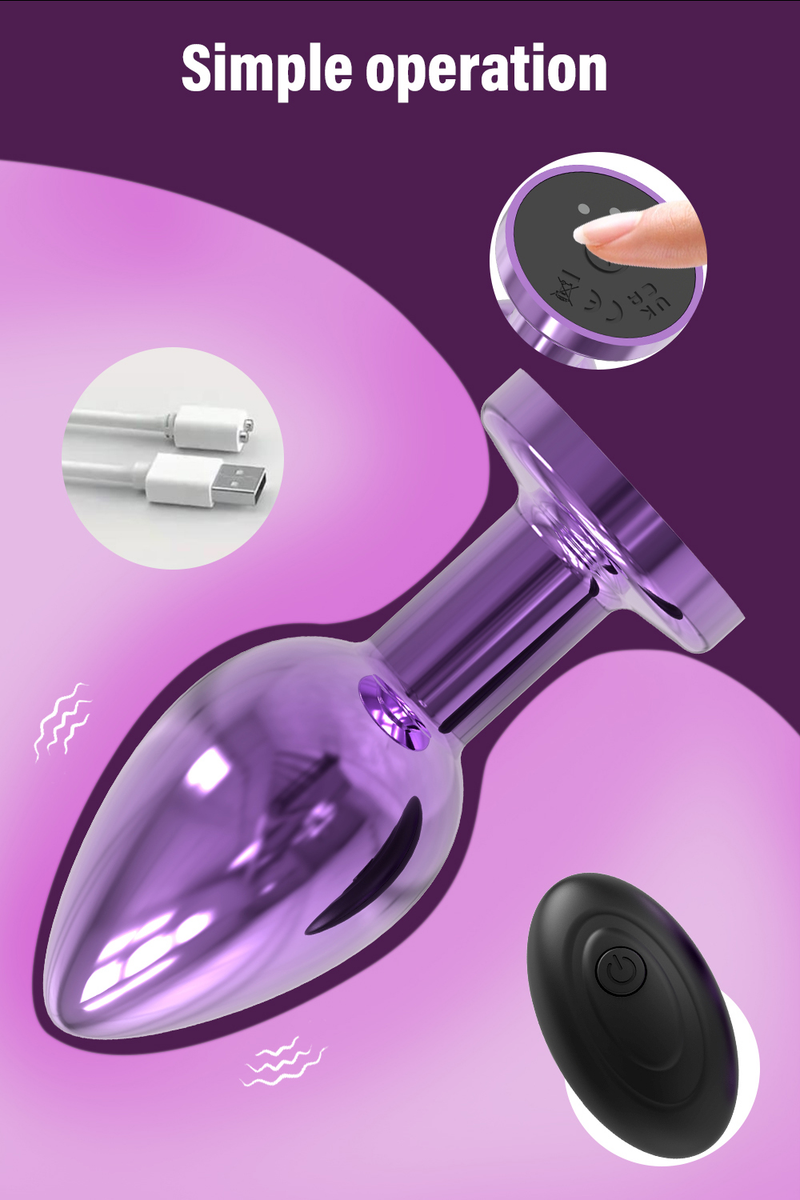 Männlicher Protate Maager APP Wirele Fernbedienung Anal Plug Vibrator Metall Gesäß Hintern Tragbar Für Erwachsene Homosexuell Sex_voghion.com