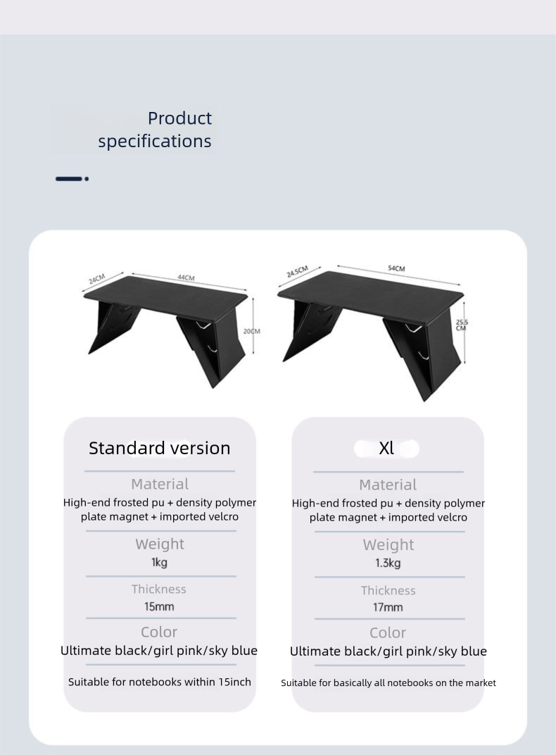 Portable Laptop Tablet Holder Bedside Invisible Stand Foldable Mobile Small Desk Board_voghion.com