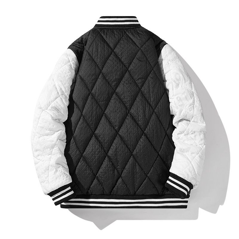 2024 Nowa kurtka baseballowa Vipshop Exclusive Second Edition Running Cotton Padded Color Block Patchwork Modna męska_voghion.com