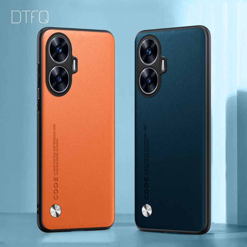 Fodral för realme C55 Bakstycke Coque Funda Stötsäkert fodral för OPPO realme C53 Läderfodral för realme C55_voghion.com