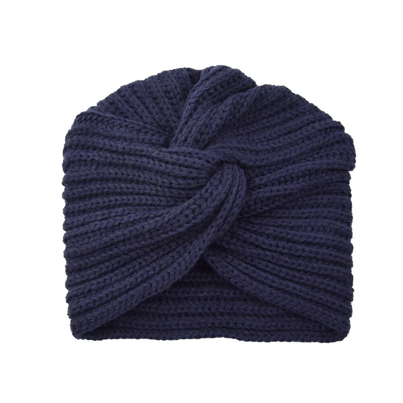 Women's Knitted Turban Hat Bohemia Cashmere Cross Wrap Head Indian Wool Bonnet Turbante Cap_voghion.com