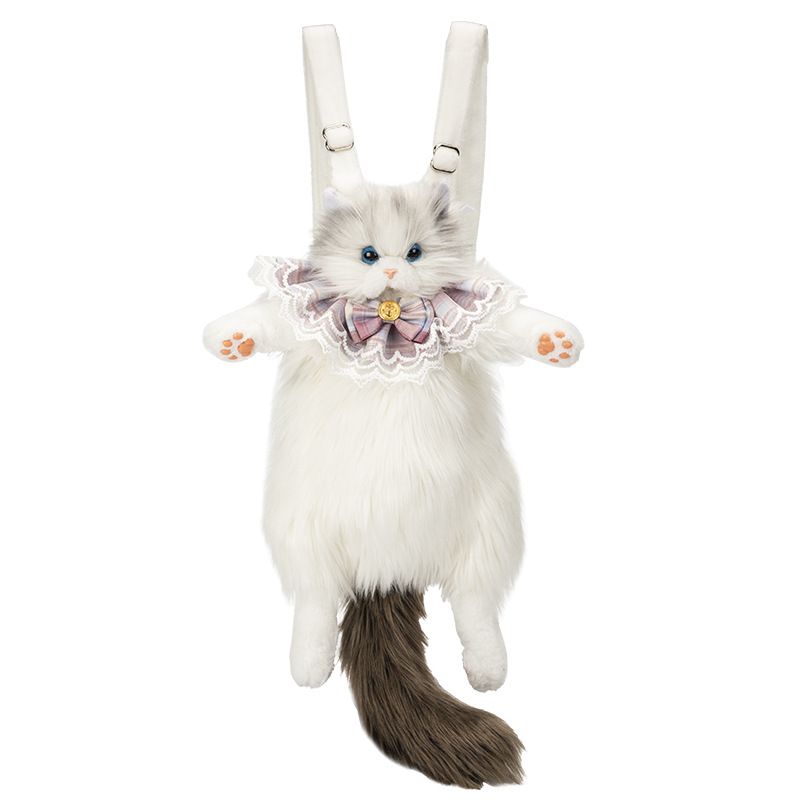 Internet Celebrity Style Realistische Ragdoll 2024 Nieuw Model Meisjes Tas Pluche Speelgoed Schattige Kat Rugzak_voghion.com