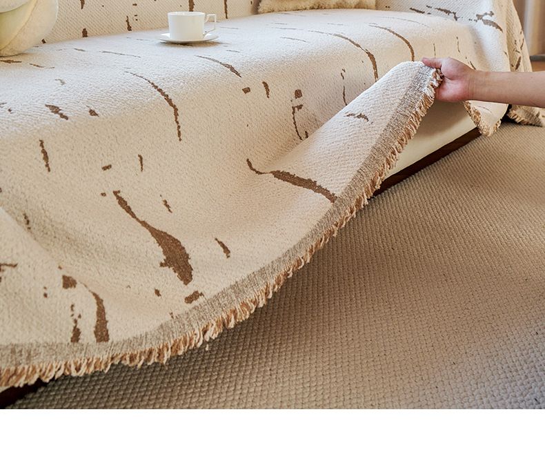 Flauschiger Sofabezug – Ganzjahres-Sofabezug mit vollständiger Abdeckung (katzensicher, rutschfest, weich und langlebig, universelle Passform für Anbau-/Zweisitzer-Sofa, maschinenwaschbar)_voghion.com