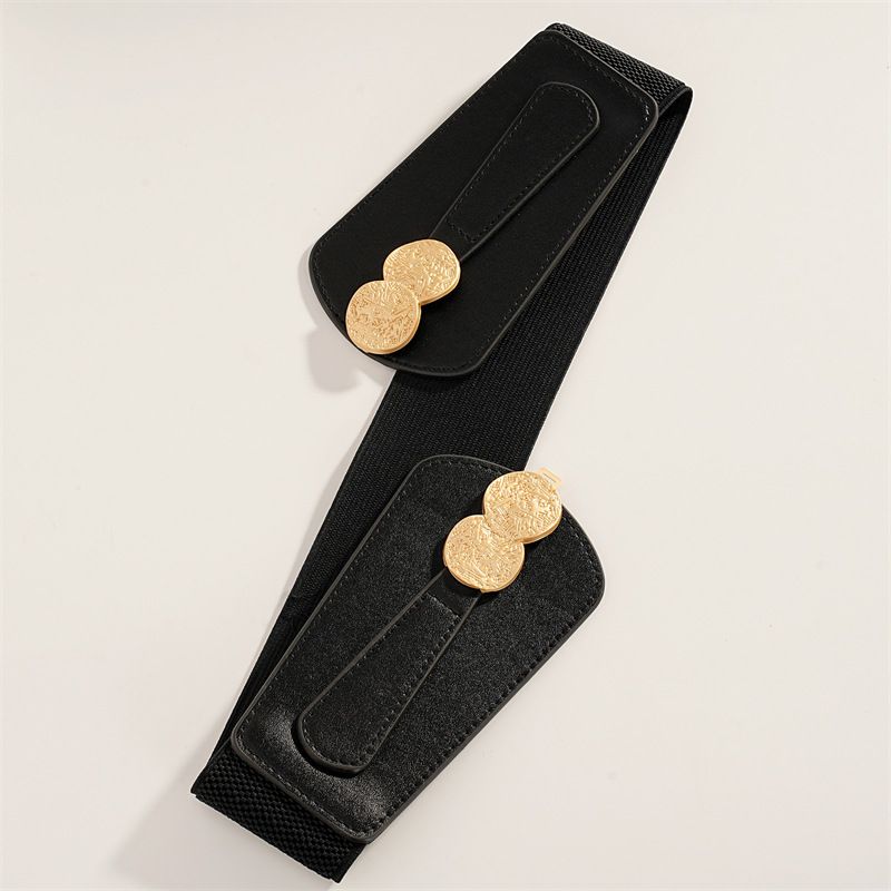 Cintura con fibbia versatile e alla moda per le donne per decorare capispalla, gonne, cappotti, cintura in vita, elastico e ampia guarnizione in vita_voghion.com