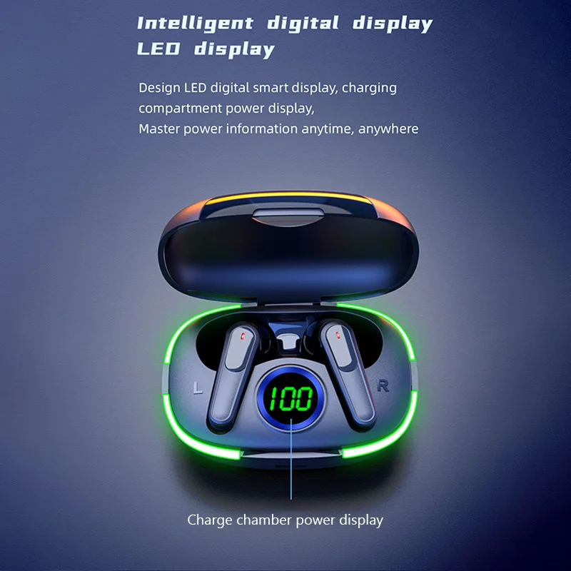 Air Pro 80 Bluetooth Headset Air Pro 80 Sport Spill Display LED Geräischreduktioun Mat Kabellosem Mikrofon FANG_voghion.com