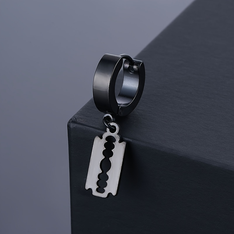 1pc design lama pin orecchini a cerchio regali di gioielli per donne uomini accessori per feste in acciaio inossidabile punk vintage ragazze piercing orecchino_voghion.com