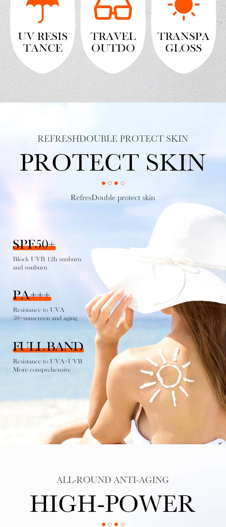 Apsauginis kremas nuo saulės SPF50+, apsaugantis nuo UV spindulių, drėkinamasis losjonas nuo saulės, gruntas_voghion.com