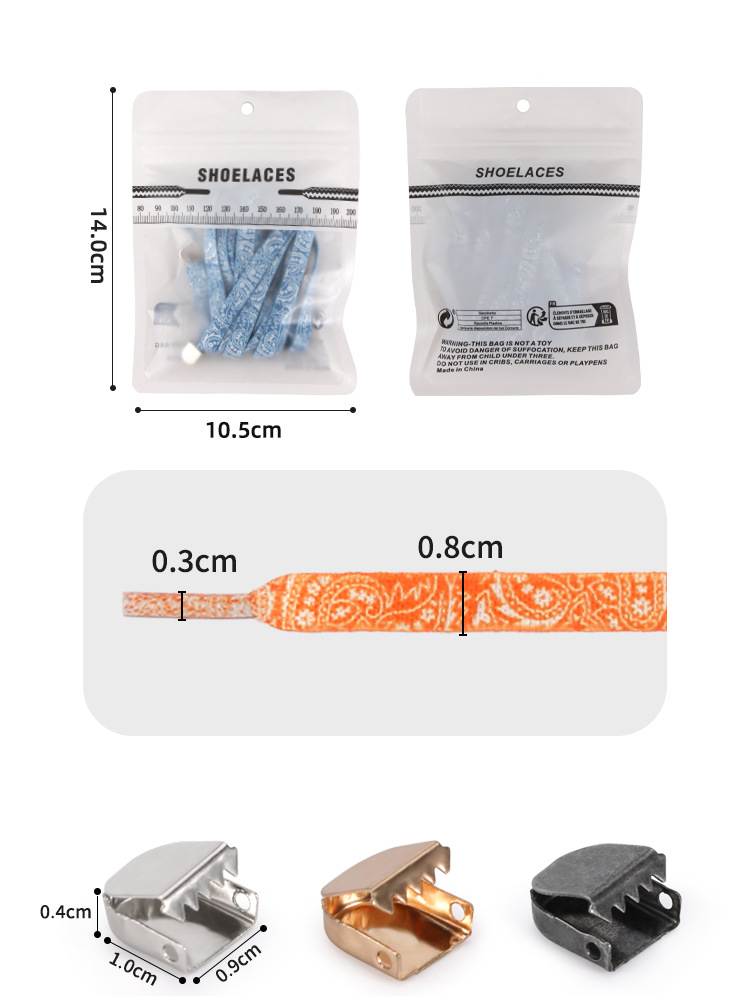 Lacci per scarpe piatti con fibbia piatta, senza nodo, elastici, adatti per scarpe bianche, lacci universali_voghion.com