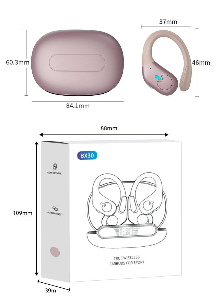 Auricolari Bluetooth TWS premium con cancellazione del rumore e suono ad alta fedeltà, impermeabili IPX5, oltre 8 ore di riproduzione, bassa latenza per giochi e sport_voghion.com