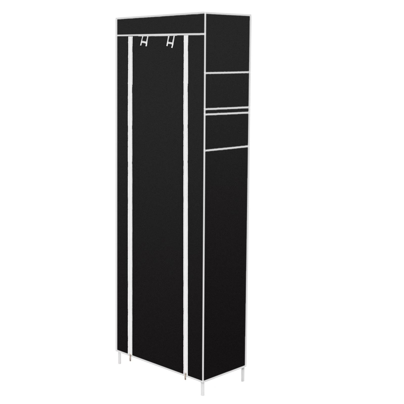 Étagère à chaussures non tissée à 10 niveaux et 9 cubes – Organiseur de rangement compact noir café pour entrée, placard et chambre_voghion.com
