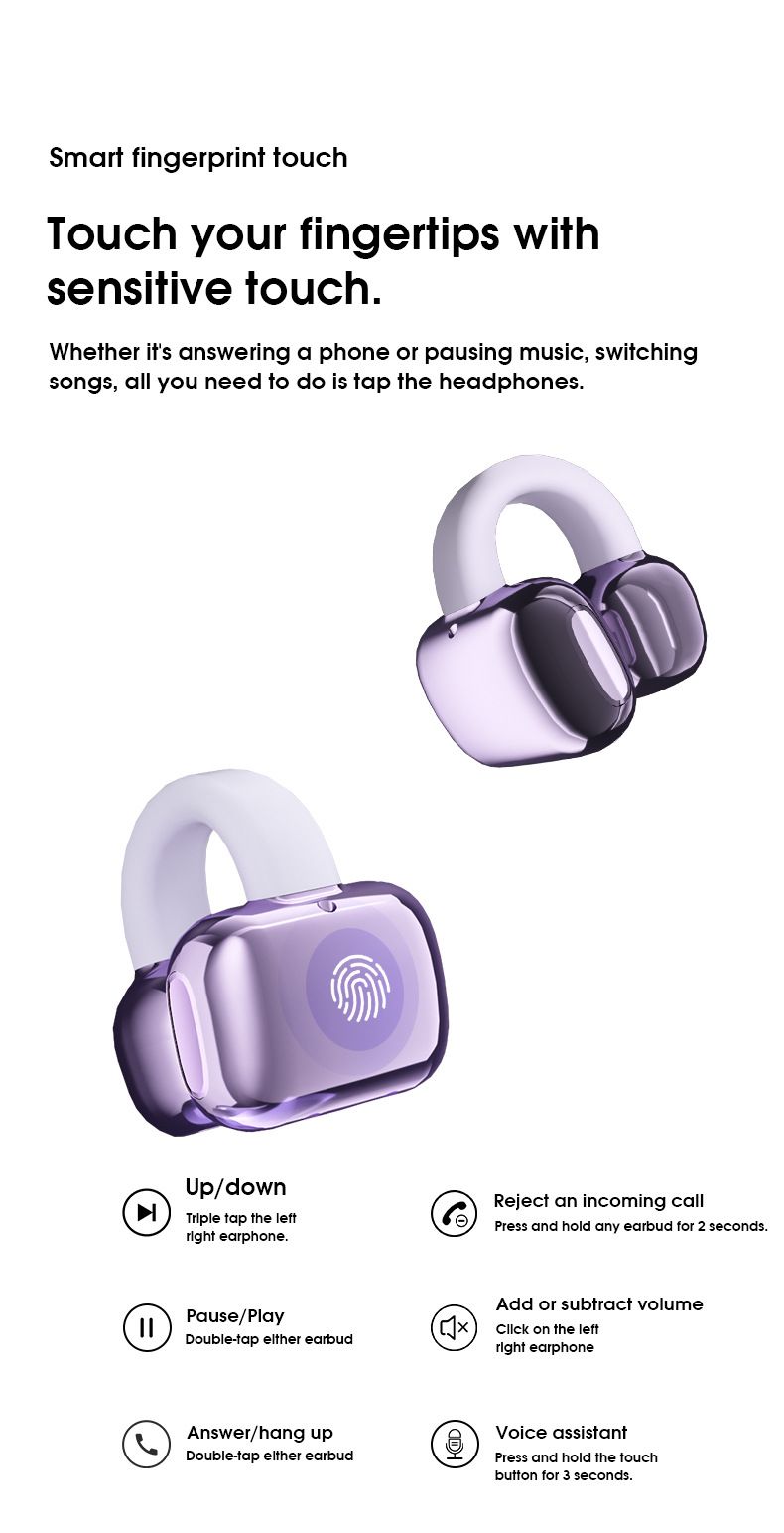New TS61 Air-conductive Non-intrusive Long-range Sports Earbud Wireless Headphones_voghion.com