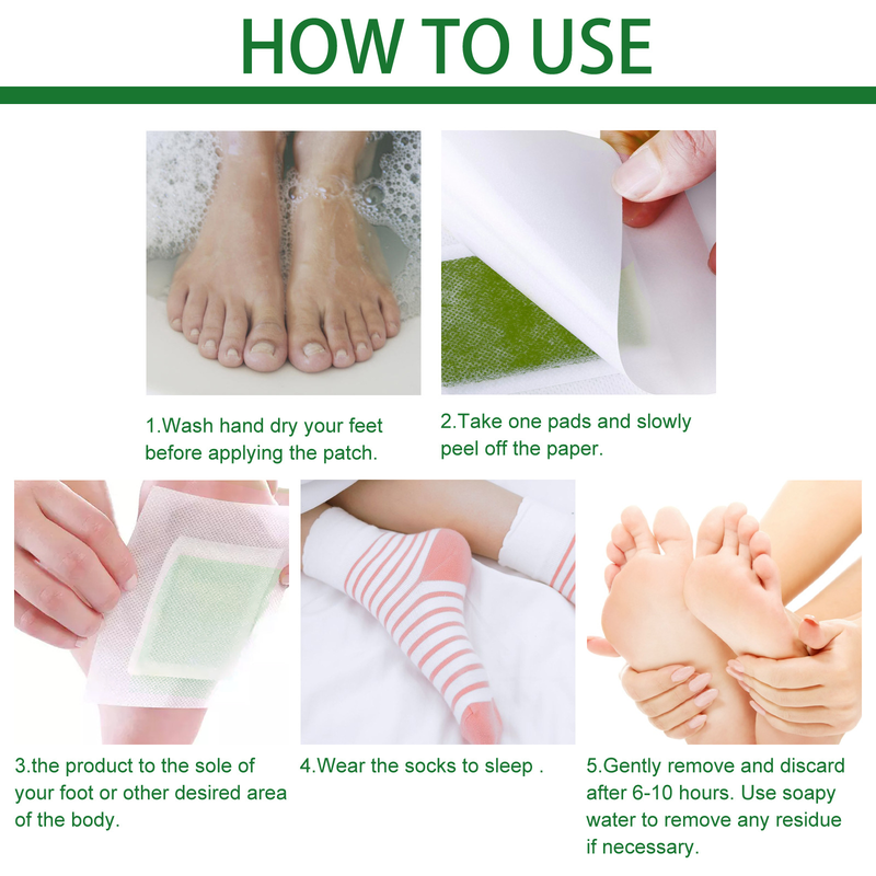 Green Tea Beautiful Foot Patch Improves Sleep Quality, Relieves Muscle Tension, Body Pressure, and Foot Care Patch_voghion.com
