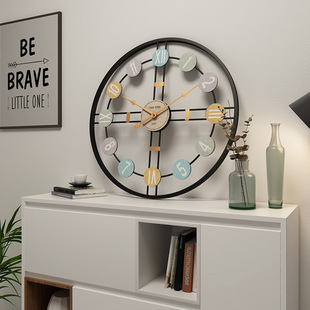 Iron Art Industrial Style Living Room Simple Silent Home Creative Decorative Wall Clock_voghion.com