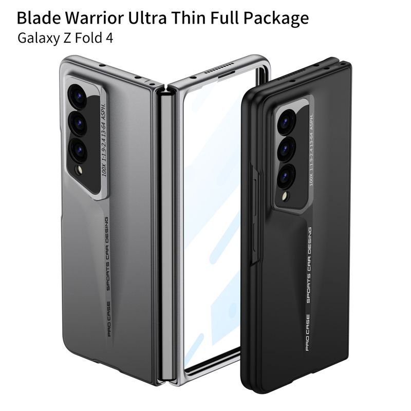 Samsung ZFold4 katlanır ekranlı cep telefonu kılıfı bıçak mat sert kılıf Fold5 lens her şey dahil kılıf moda ins için geçerlidir_voghion.com