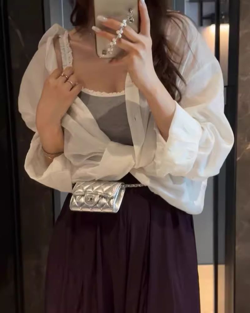 Borsa a tracolla mini leggera e di lusso da donna con tracolla a catena, piccola borsa a tracolla in PU per l'uso quotidiano, pochette argentata alla moda_voghion.com