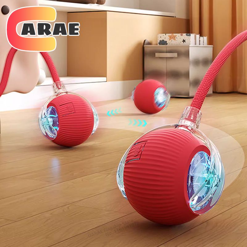 Dog Interactive Ball Toy, Automatic Rolling Ball With Tail, Rechargeable Smart Pet Interactive Toy, Intelligent Mouse For Dog_voghion.com