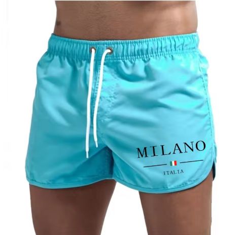 Men's Quick-Dry Swim Shorts With City Print - Lightweight Beach Shorts For Swimming, Jogging & Casual Wear - Summer Outdoor Active Shorts_voghion.com