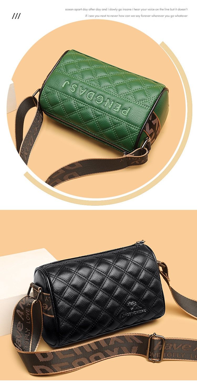 Borsa a tracolla monospalla con tracolla larga, piccola, alla moda e alla moda, in morbida pelle bovina, con strato superiore in pelle bovina, 2024_voghion.com