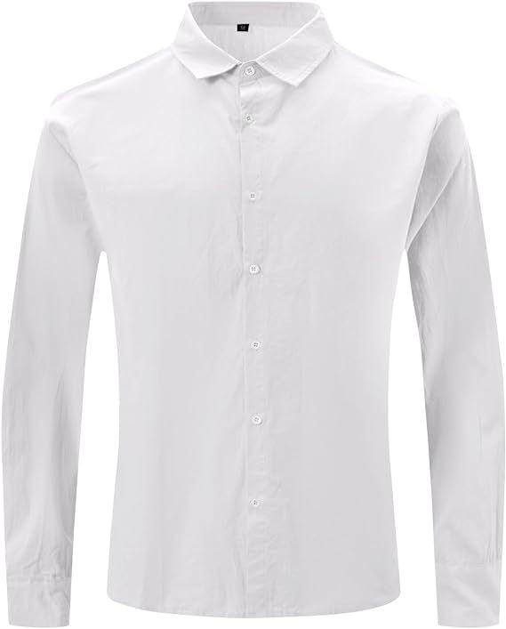 Top da uomo, grande, in lino solido, per la casa, moda casual, top da uomo_voghion.com