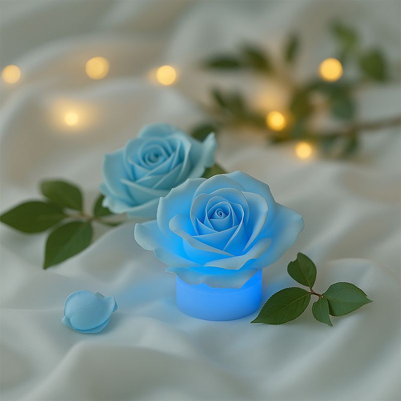 Bougie électronique créative en forme de rose, simulation lumineuse, multicolore, pour mariage, Saint-Valentin_voghion.com