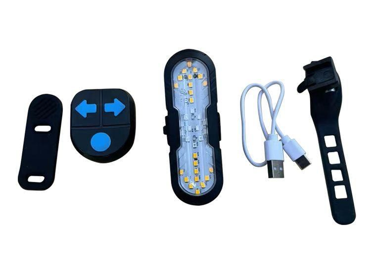 Luce di coda intelligente con telecomando wireless per mountain bike, bicicletta, guida notturna, ricarica USB con clacson_voghion.com