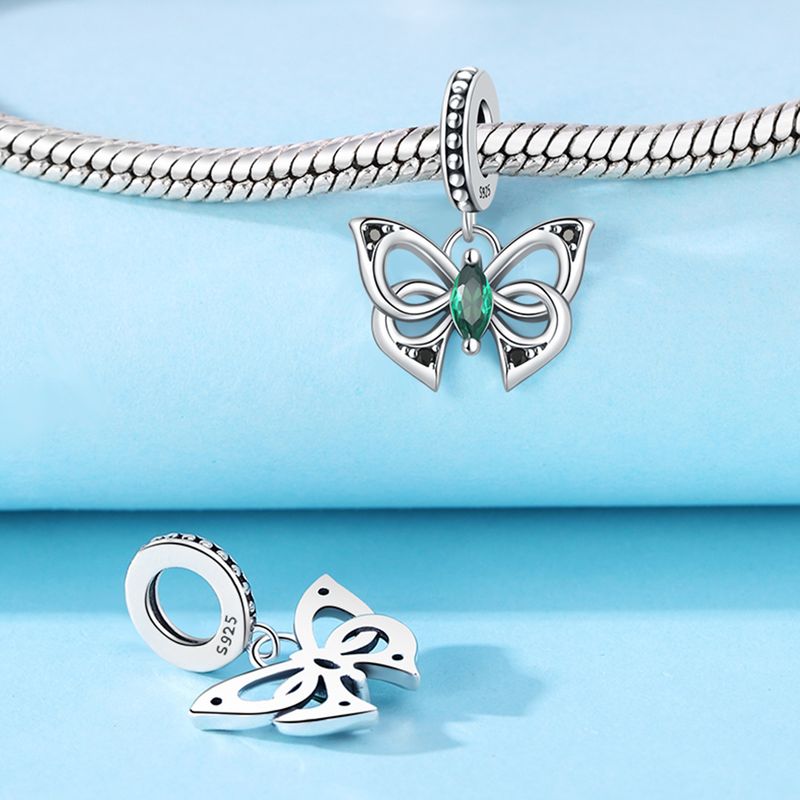 Gioielli da donna in argento sterling 925 con perline, di alta qualità, a forma di farfalla, fai da te, accessori per gioielli, pendenti_voghion.com