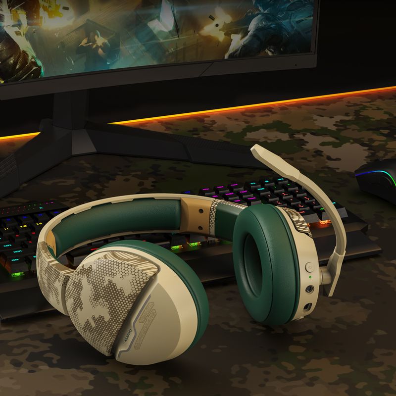 Cuffie wireless G08 con 2.4G e Bluetooth, driver da 50 mm, microfono con cancellazione del rumore, comodi cuscinetti auricolari in proteine per l'uso su più dispositivi._voghion.com