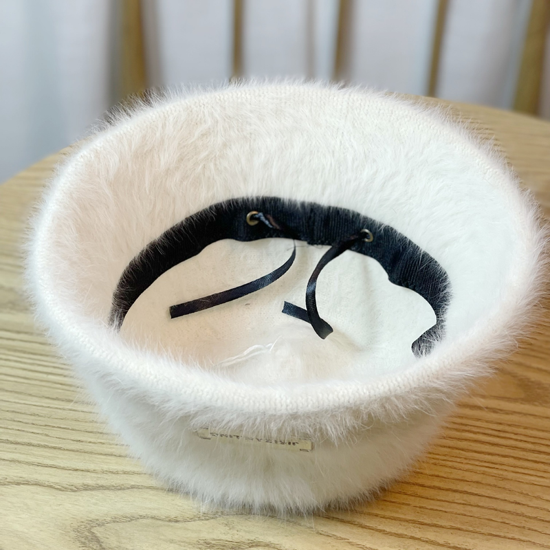 2023 Capelli Del Coniglio Cappello Da Pescatore Femminile Autunno e Inverno Testa Grande Vita Peluche Secchio D'acqua Mostra Viso Piccolo Bacino Cappello Femminile_voghion.com
