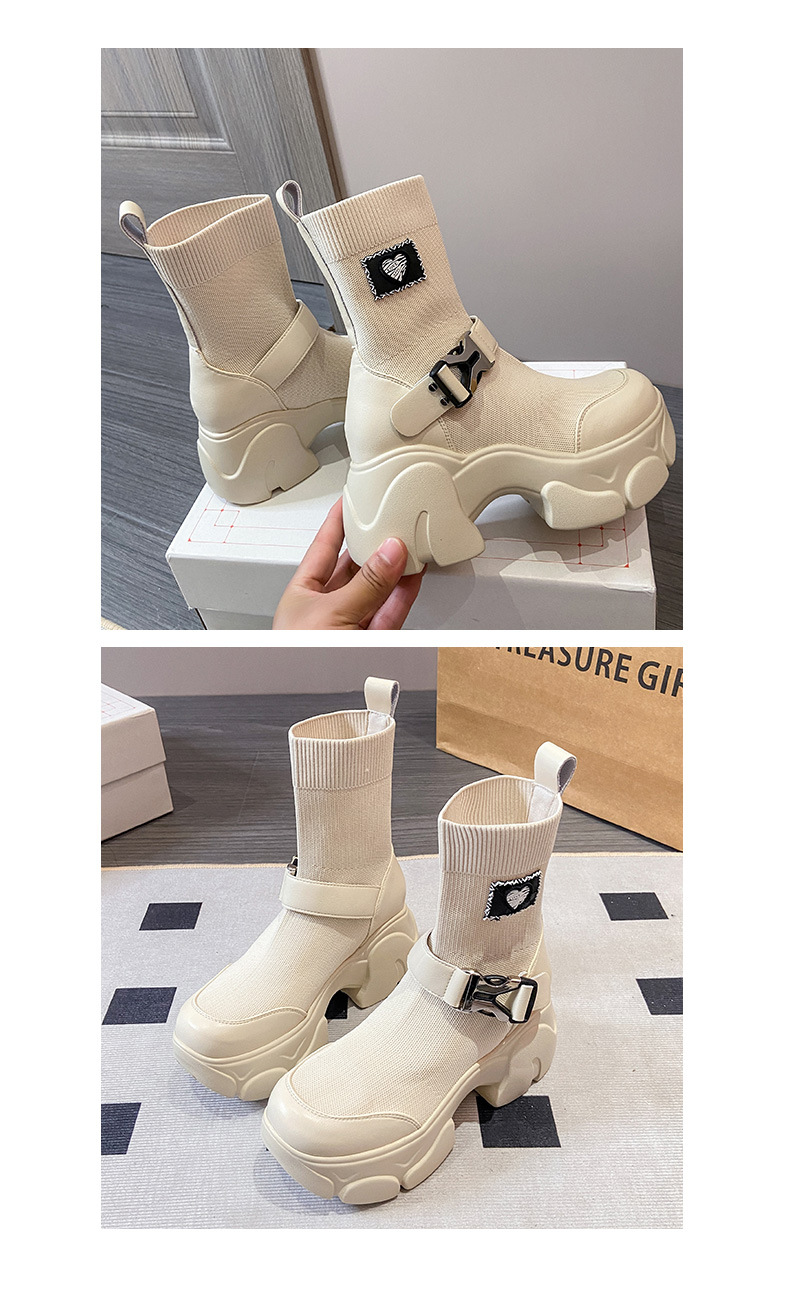 Elastische Socken mit innerer Erhöhung, Martin-Stiefel, 2023, neue Mode, gut mit mittelhohen Stiefeln, Plateau-Stiefeletten mit hohem Absatz, Plateau-Stiefeletten_voghion.com
