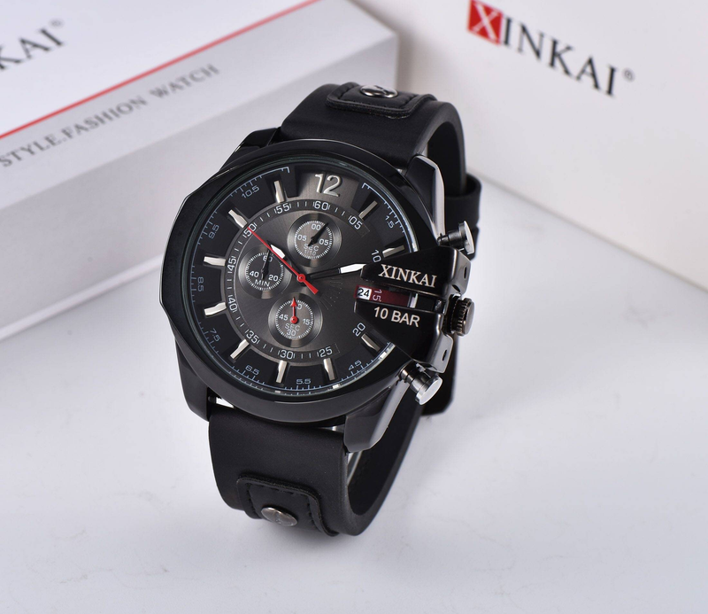 Mode moderne, cadran de personnalité multifonctionnel, bracelet de montre doux et confortable, qualité haut de gamme, voyage d'affaires, montre à quartz de luxe pour hommes_voghion.com