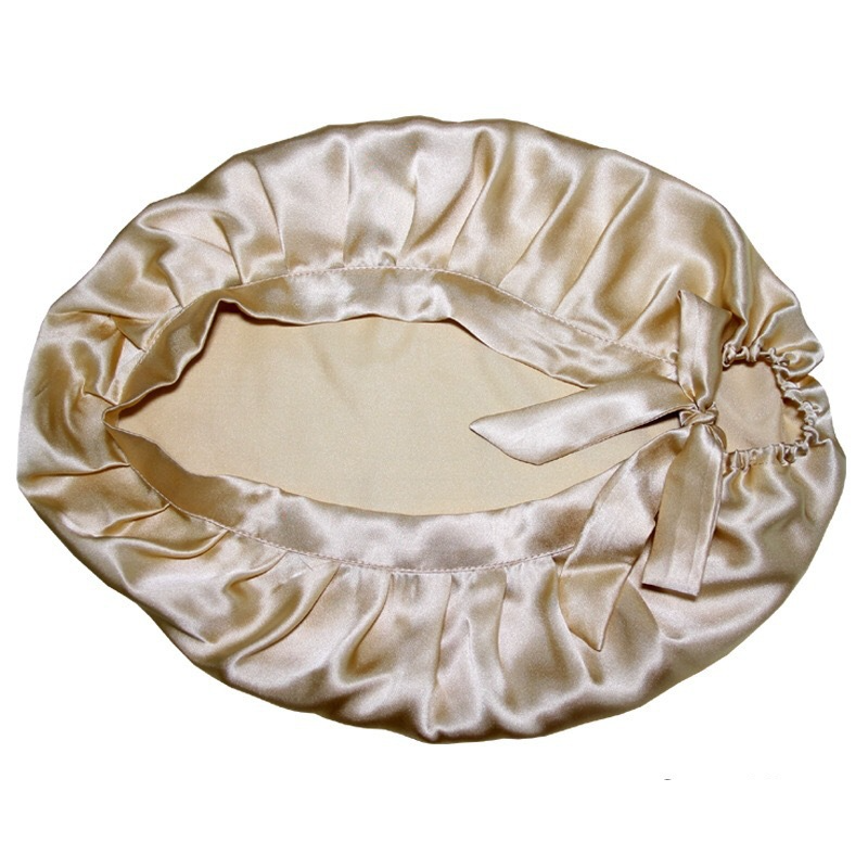 Cuffia da notte in seta di gelso, set per capelli, comoda cuffia da casa, cura dei capelli, cuffia in seta, cuffia da doccia, cuffia plissettata, cuffia da confinamento_voghion.com