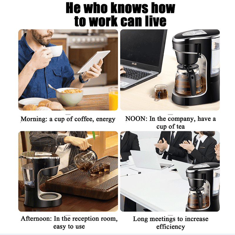 PSC08B Italian Drip Coffee Machine 1200W Drip Coffee Cups10pc Automatic Shutdown, Keeps Warm For 4h Americano Espresso, Smart Home Coffee, Commercial_voghion.com