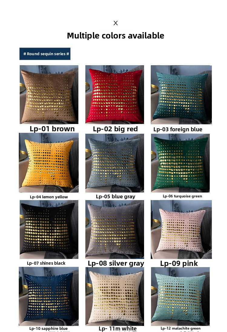 Samt-Kissenbezug mit Glitzer – 45 x 45 cm, luxuriöser Dekokissenbezug für Sofa, Bett und Auto – weicher Plüsch mit Füllung aus PP-Baumwolle (optional)_voghion.com