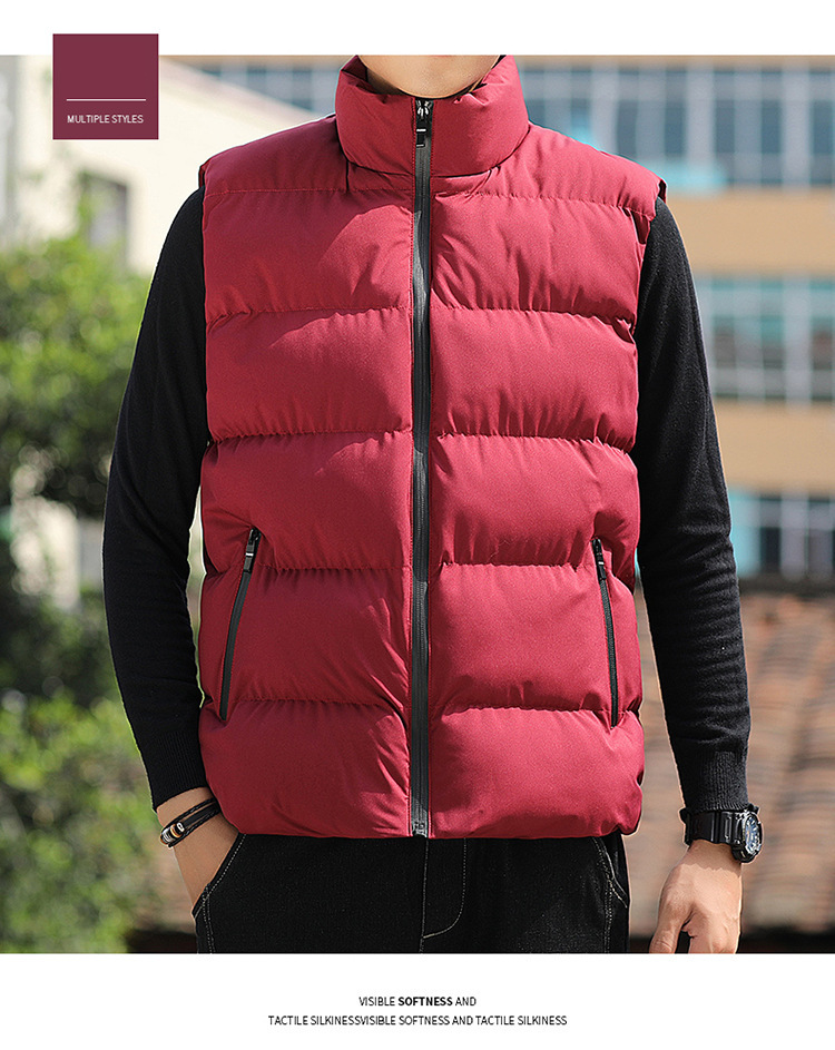 Cross Border Large Size Casual Men's Vest Men's Loose Autumn And Winter Vest Warm Down Cotton Warm Jacket Cotton Clothing_voghion.com