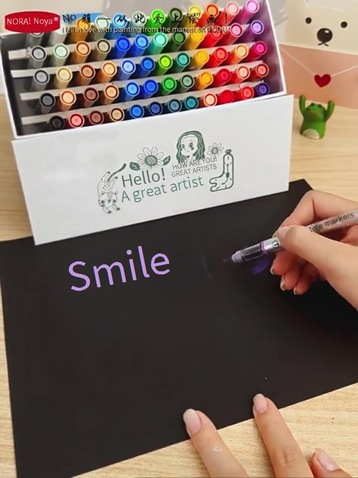 Professional Acrylic Marker Pens Set - Soft Tip Fine Line Art Markers For Drawing, Sketching & Illustration_voghion.com