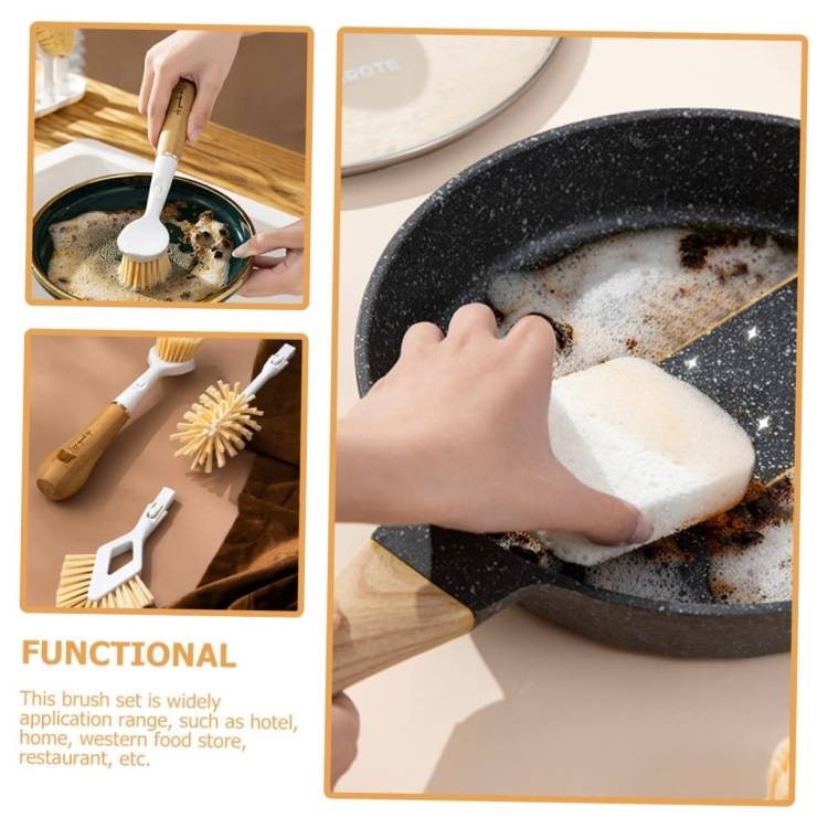 Set di spazzole per la pulizia della cucina per la pulizia di pentole / ciotole / fessure / tazze_voghion.com