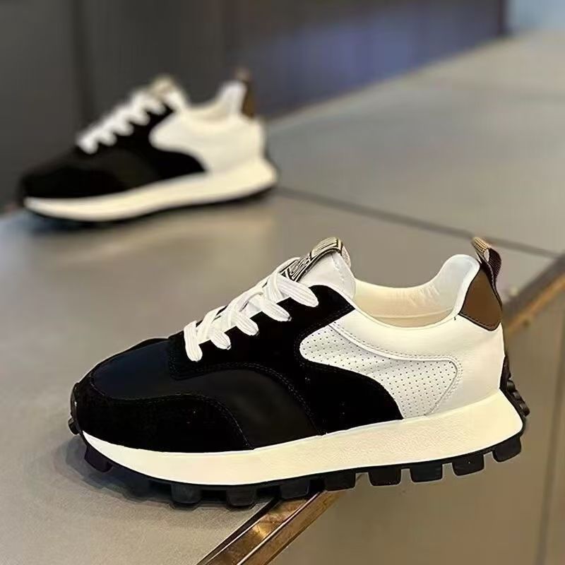 2026 Fashion Sneakers Jogging Shoes Hiking Shoes Youth Men Artificial Leather Splicing Low Top Lace-Up Non-Slip Wear-Resistant Running Shoes_voghion.com