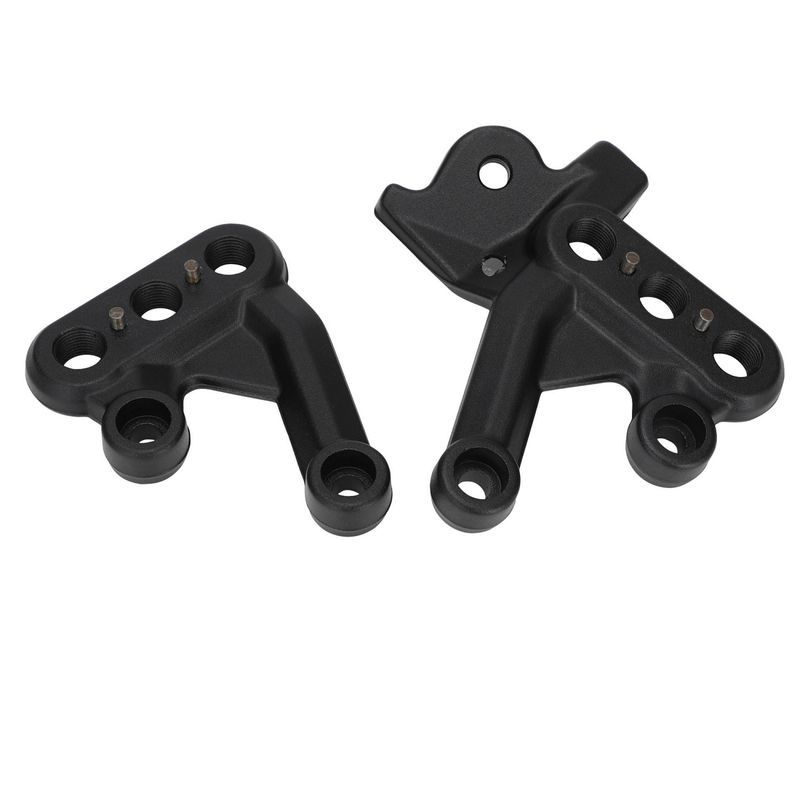 Motorcycle Foot Peg Brackets - Universal Aluminum Alloy Replacement Parts For Custom Bike Modifications (Black, 12x12x5cm)_voghion.com