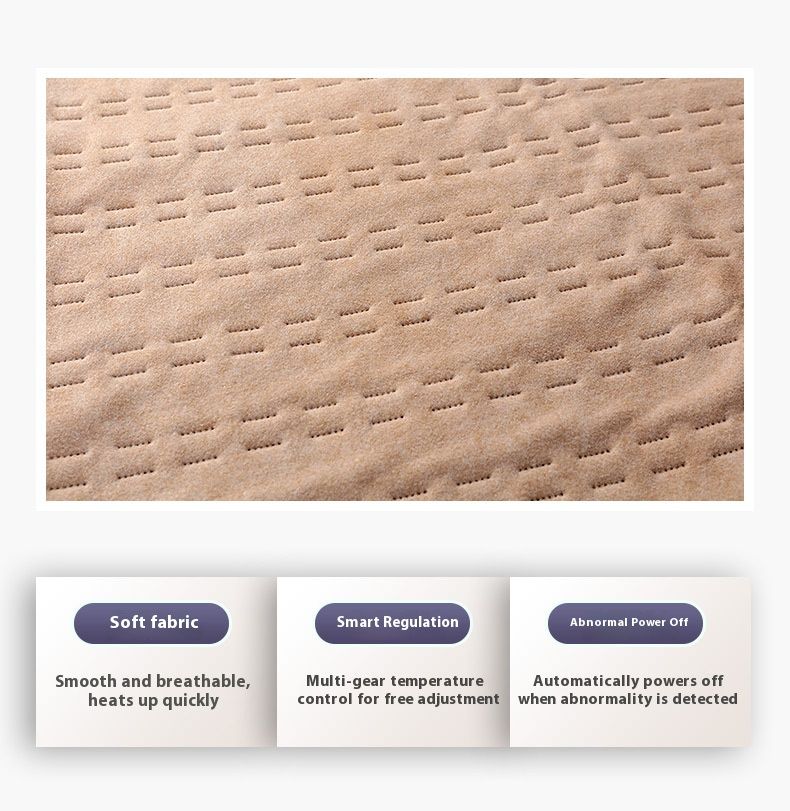 Heizdecke mit 9 Temperaturstufen und Doppelsteuerung – 130 x 160 cm, weiche Fleece-Heizdecke für Einzelbett, AC 220 V, 120 W (EU/CN-Standardoptionen)_voghion.com