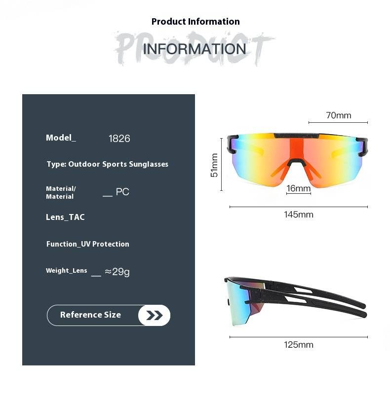 Unisex Polarized Sports Sunglasses – Windproof & UV400 Protection For Skiing, Cycling & Running – Lightweight Frame & Interchangeable Lenses_voghion.com