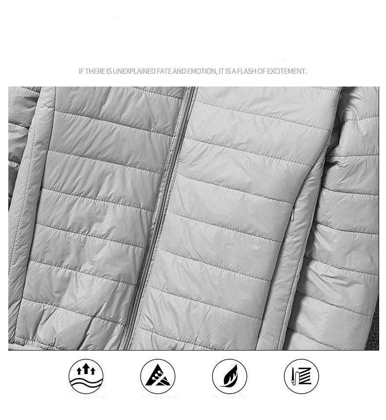 Herrenbekleidung 25 Neue leichte Baumwolle Herbst- und Winterkleidung aus Baumwolle Warme Freizeitjacke mit großem kurzem Stehkragen und Kapuze_voghion.com