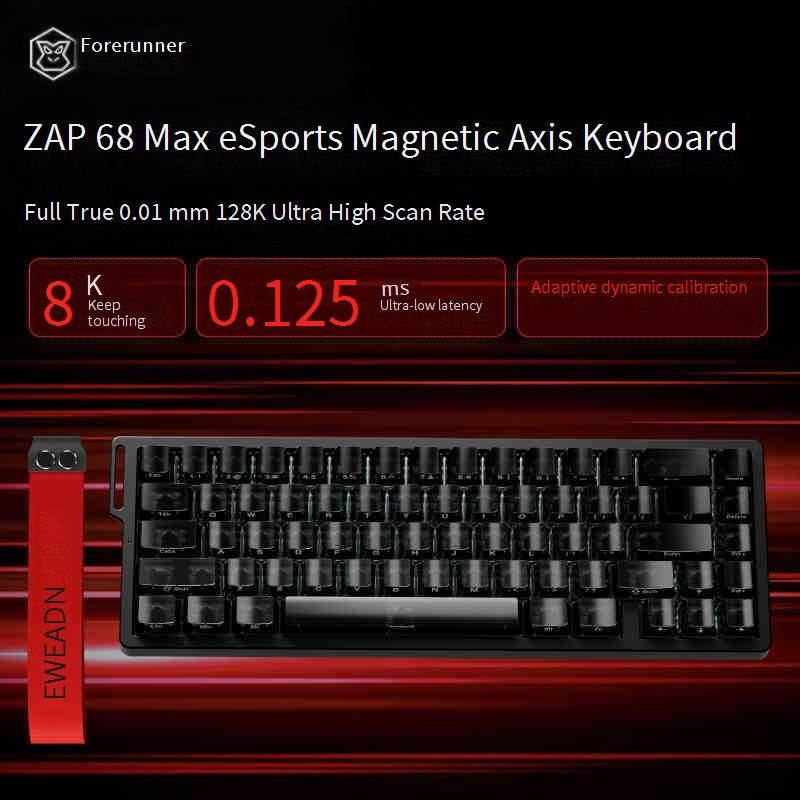 Clavier de jeu ZAP68 à axe magnétique – Temps de réponse de 0,01 ms, taux d'interrogation de 128 000 Hz, taux de rapport de 8 000 Hz, trois modes_voghion.com
