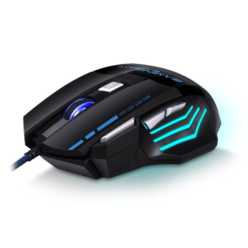 Youbat GM02 Wired Optoelectronic Gaming Mouse 7-Key Luminous Breathing Light Fire Key Computer Configuration_voghion.com