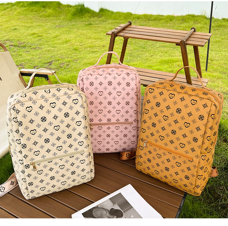 Hot Selling New Printed Backpack in Europe and America Fashionable and Casual Versatile Large Capacity Backpack Unique Printed Bag Schoolbag for Girls_voghion.com