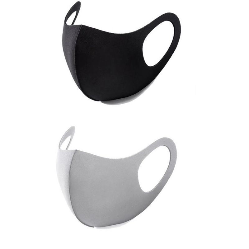 Mascherine per star della moda femminile e maschile, nere 3D, di grande bellezza, traspiranti, antipolvere, con protezione solare, lavabili, sottili, color ghiaccio_voghion.com