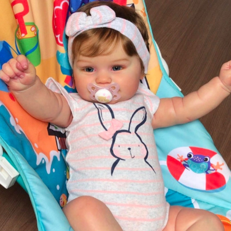 Păpușă renăscută de 50 cm Maddie Girl Pictură detaliată manual cu vene vizibile Nuanța pielii 3D, cadou de Crăciun Fericit_voghion.com