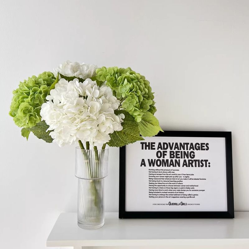 Hand Feel Artificial Flowers Art Home Decoration Arrangement Artificial Flowers Artificial Flowers Decoration High End Sense Of Lifelike Hydrangea_voghion.com