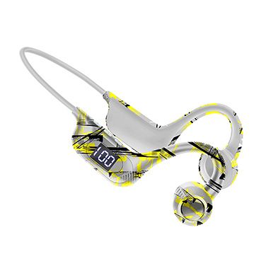 Nouveau casque Bluetooth sans fil à conduction osseuse AKZ-G9 Tuya, carte enfichable, affichage numérique, crochet d'oreille, casque sans fil_voghion.com