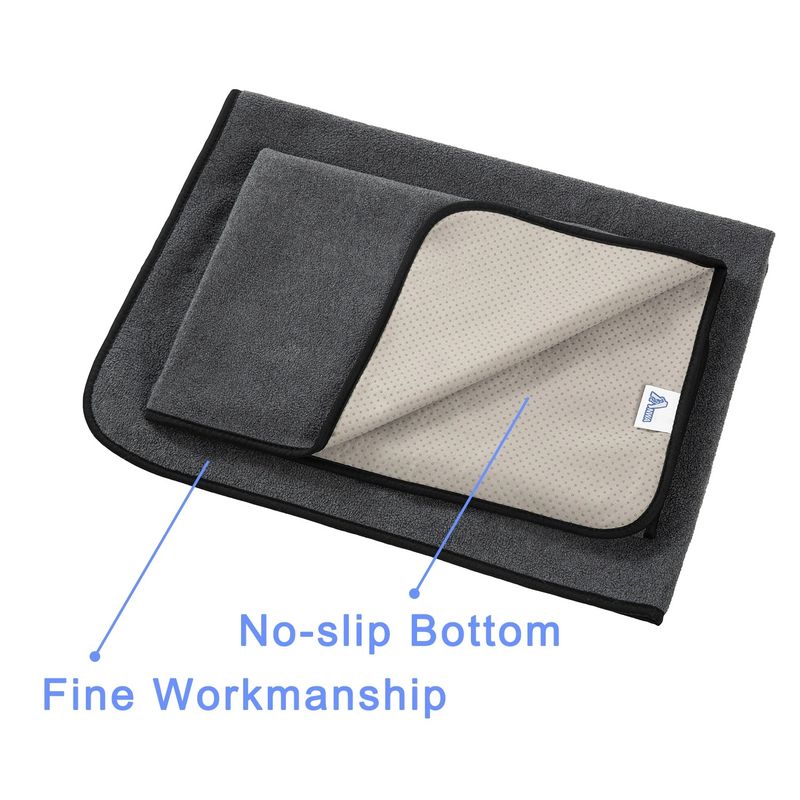 Tapis de cage pour chien gris réutilisable, lavable, anti-fuite, forte absorption, pour petite, moyenne et grande taille_voghion.com